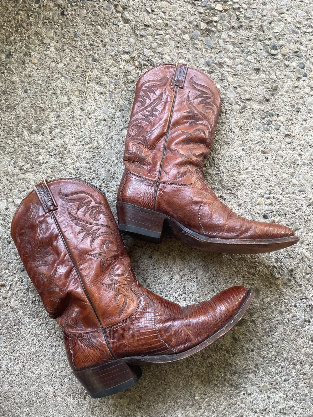 DAN POST Brown Leather Cowboy Western Boots Mens 10 D